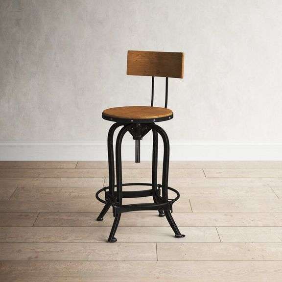 Feliz swivel adjustable height bar stool Matthews Auctioneers