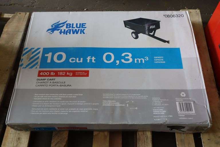 Blue Hawk 10 cu ft Dump Cart - Matthews Auctioneers