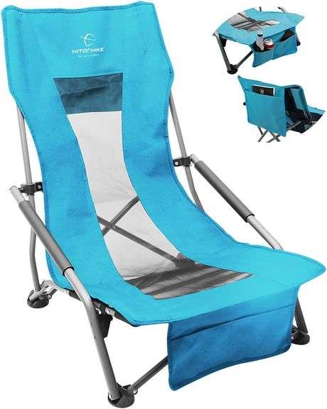 Hitorhike Low Sling Beach Camping Concert Folding Chair With Armrests And Mesh Back Compact And Sturdy Chair Hitorhike Low Sling Beach Camping Concert Folding Chair With Armrests And Mesh Back Compact And Sturdy Chair