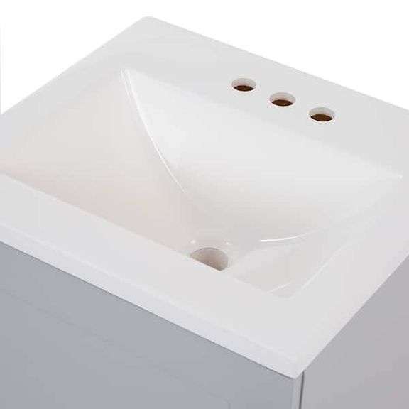Glacier Bay 18 in. W x 17 in. D x 33 in. H Single Sink Freestanding