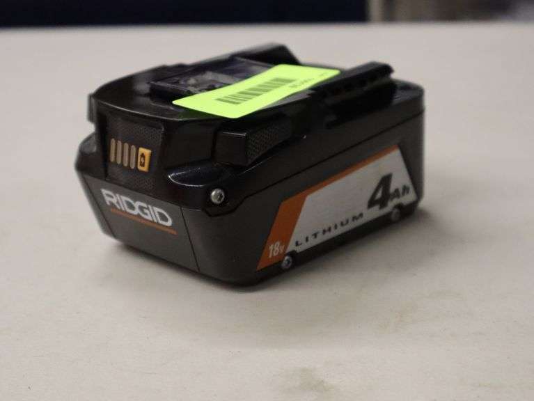 Ridgid 18V Lithium 4Ah Battery Pack - Matthews Auctioneers