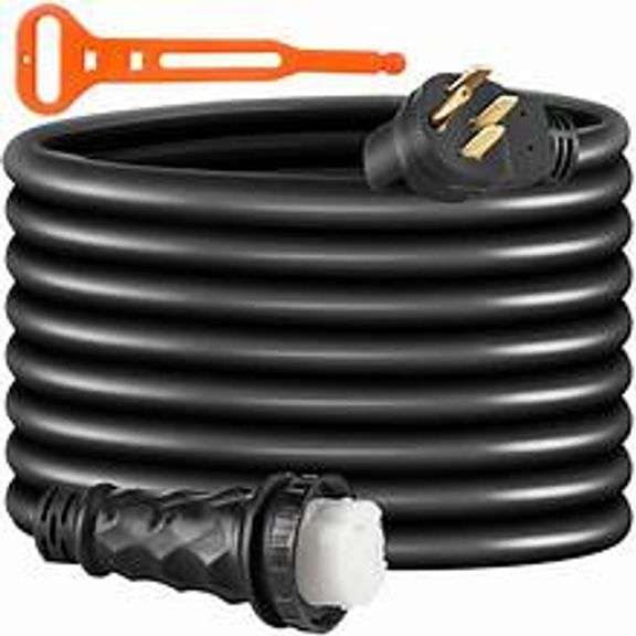 VEVOR 50 ft. 40 Amp RV Extension Cord Premium Power Cord Extension Cord Copper Wire RV Cord Power Supply Cable