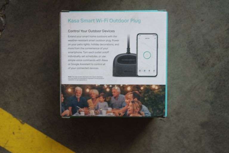 KASA TP-Link, Kasa Smart Home, 2-Outlet Smart Outdoor Plug, Black