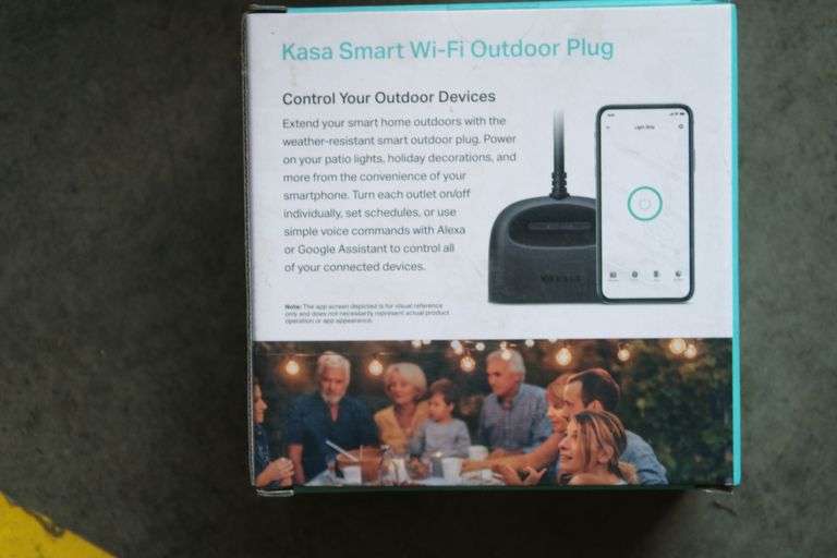 KASA TP-Link, Kasa Smart Home, 2-Outlet Smart Outdoor Plug, Black