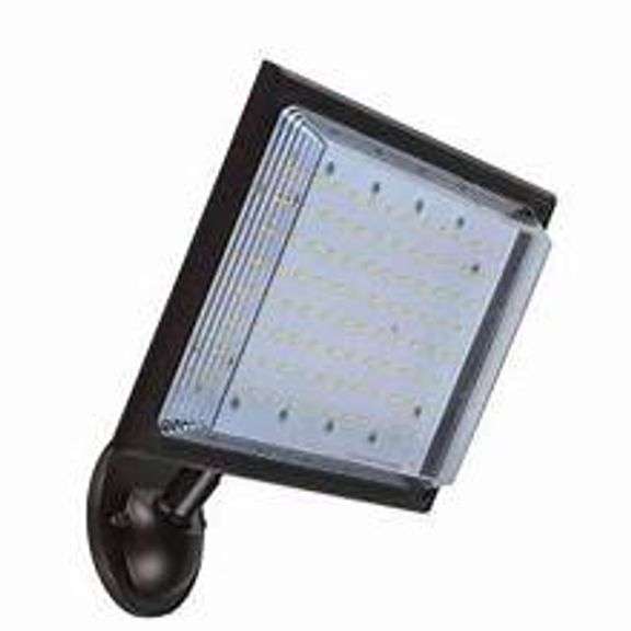 COMMERCIAL  ELECTRIC 350-Watt Equivalent Bronze Integrated LED Outdoor Street Lamp Flood Light with Dusk to Dawn Control