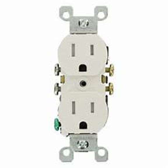 (3) LEVITON 15 Amp Tamper-Resistant Duplex Outlet, White (10-Pack)