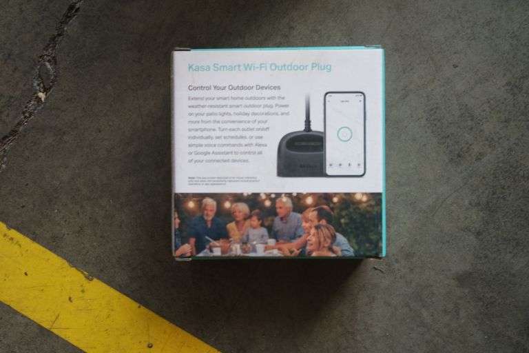 KASA TP-Link, Kasa Smart Home, 2-Outlet Smart Outdoor Plug, Black