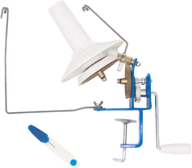 thumbnail image 2 of LAMXD Jumbo Metal Yarn Winder Hand Operated - 10 Ounce Capacity With Thread Cutter Scissors For Knitting & Crochet 2 of 9