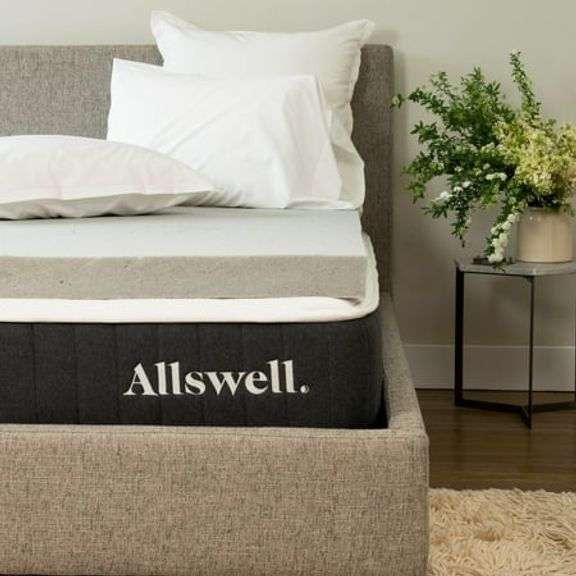 Allswell 3" Sleep Cool Memory Foam Mattress Topper Infused with