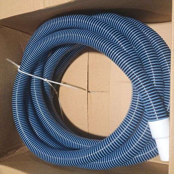 Pool Central Spiral Wound Vacuum Swimming Pool Hose 35' x 1.5" Blue