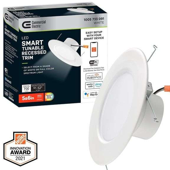 (2) Commercial Electric 5 in./6 in. Smart Hubspace Color Selectable CCT