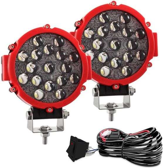 Pro Form 2x 6 Inch Round LED Offroad Pod Lights 36W With Mounting Brackets - View #5