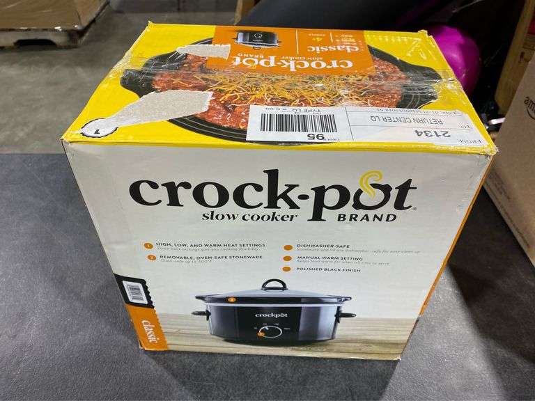 CrockPot 4Quart Manual Slow Cooker, Black Black 4 QT Manual