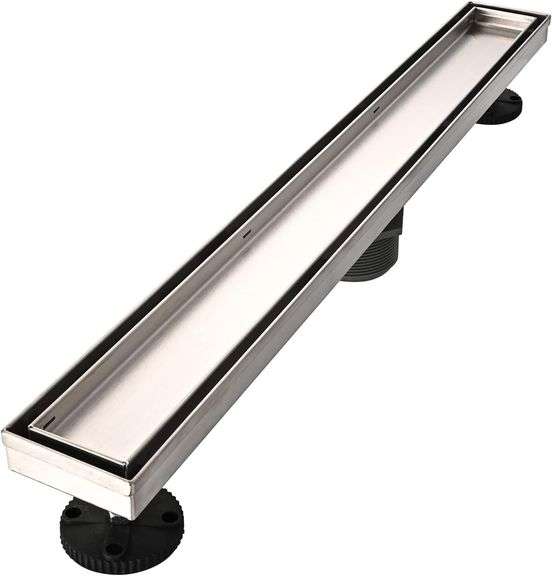 AVSIILE Linear Shower Floor Drain, 24 Inch Brushed 304 Stainless Steel