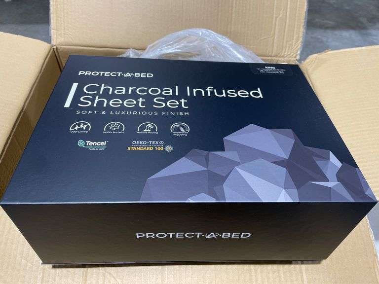 ProtectABed Charcoal Infused Sheet Set Matthews Auctioneers