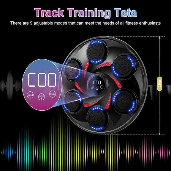 Music Boxing Machine with Boxing Gloves, Smart Bluetooth Boxing Machine