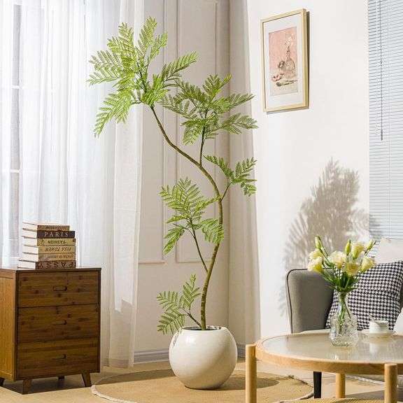 6.6ft Artificial Tree IndoorFake Tree Faux Plants Indoor Fake