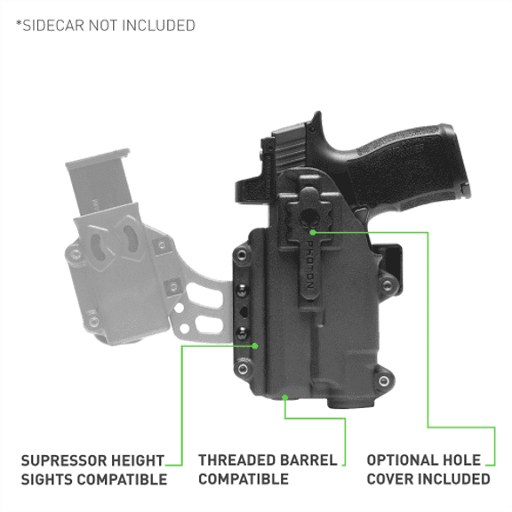 Alien Gear Holsters Photon Optics-Ready Light-Bearing Holster - TLR-7A/WILD1 - Glock 17/22 (Gen1-4)/47
