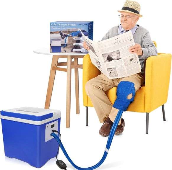 Cold Ice Machine Therapy System with Digital Timer, Knee/Joint Pad