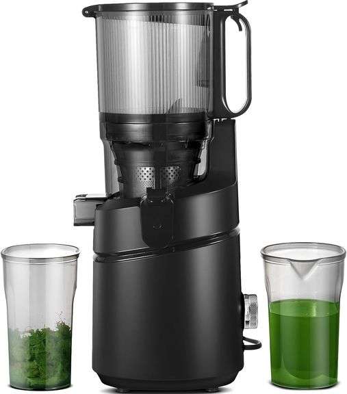 Juicer Machines, AMZCHEF 5.3Inch SelfFeeding Masticating Juicer Fit