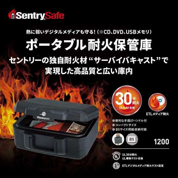 SENTRY 1200 Safe for Home Use, UL Listed, 30 Minutes, Fireproof
