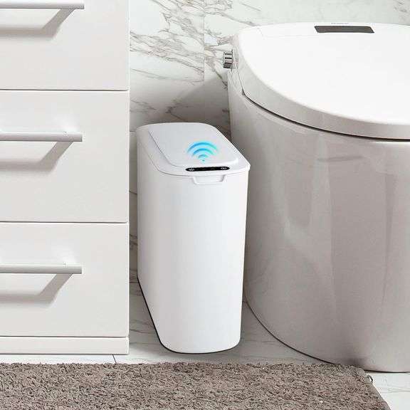 Cesun Automatic Motion Sensor Bathroom Trash Can with Lid, 2.6 Gallon