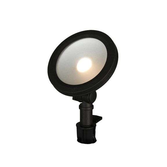 50Watt Equivalent Black Adjustable Light Color Integrated LED Outdoor