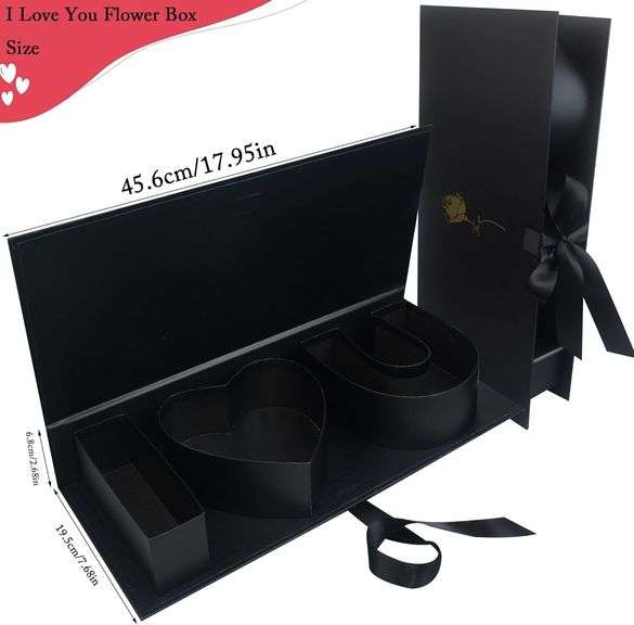 Valentines Day Flower Gift Box "i Heart U" Letter Large Flower Boxes