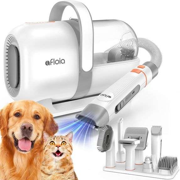 Afloia Dog Grooming Kit with Vacuum, Clippers, Trimmer Grinder, Brush