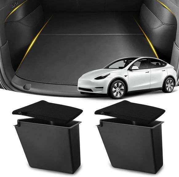 Tesla Model Y Rear Storage Acclsoop Trunk Organizer Compatible with Tesla Model Y (21-24 MY ...