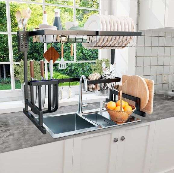 Vipush Over The Sink Dish Drying Rack - Large Dish Drainer for Storage ...