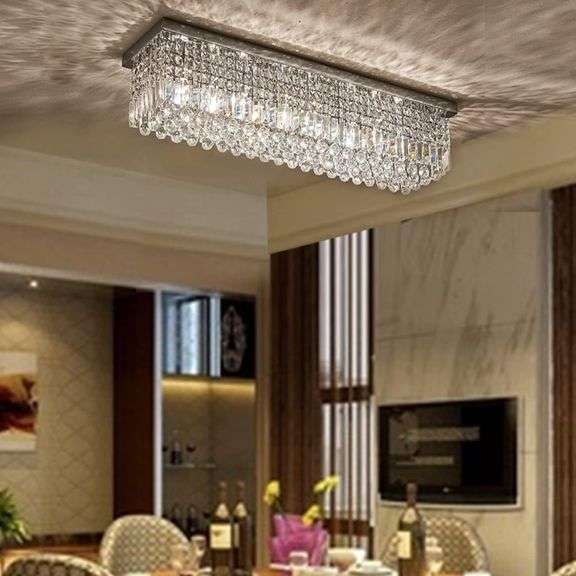 SEFINN FOUR Ceiling Light for Dining Room, Flush Mount Modern K9 ...