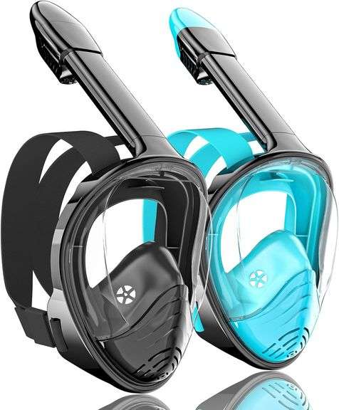 QingSong Full Face Snorkel Mask for Adults & Kids, Snorkeling Gear with ...