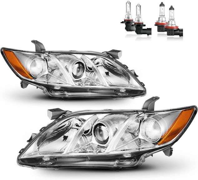 Pair Headlights Assembly For Toyota Camry 2012-2014 - DRL Projector Headlamps Left+Right