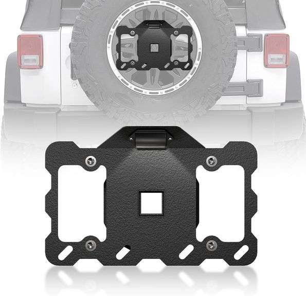 Rear Spare Tire Mount License Plate Relocator Bracket For 18-up Jeep W Spare Tire License Plate Mount 08 E73c87d9 2ddb 4f5d Be93 E8abce25ec3f 1500x1176