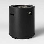 Round Metal Fire Column - Black - Threshold - Matthews Auctioneers