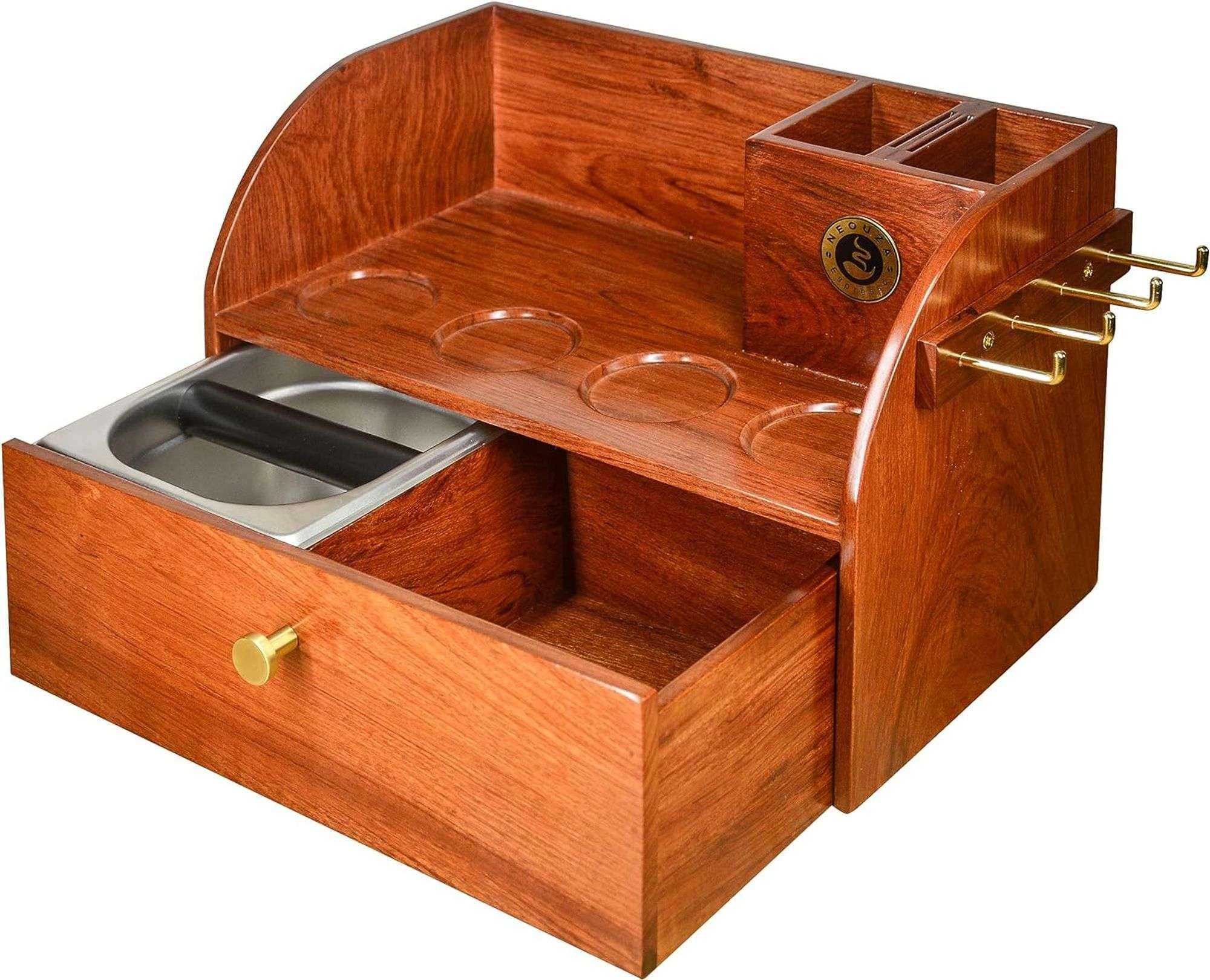 NEOUZA Espresso Knock Box Multifunctional Coffee Tools Organizer