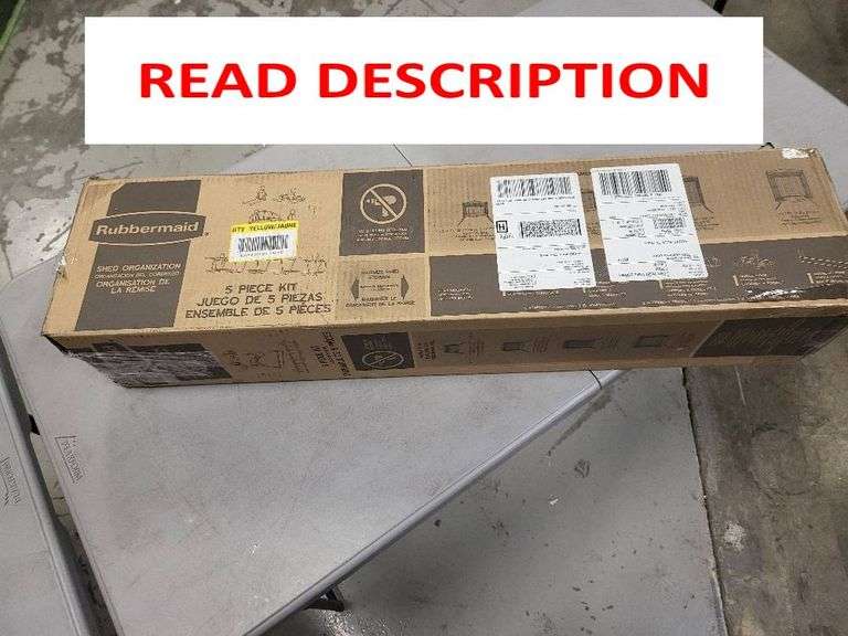 Rubbermaid shed organization 5 piece kit Matthews Auctioneers