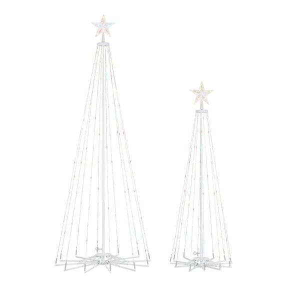 Home Accents Holiday 2-Piece Multi LED Cone Trees - Matthews Auctioneers
