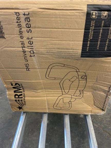 RMS Raised Toilet Seat - 5 Inch Elevated Riser with Adjustable Padded ...