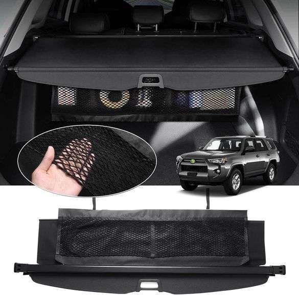 Liizoo Cargo Cover For Toyota 4Runner 2003-2009 | Trunk Security Shade, Black Nylon