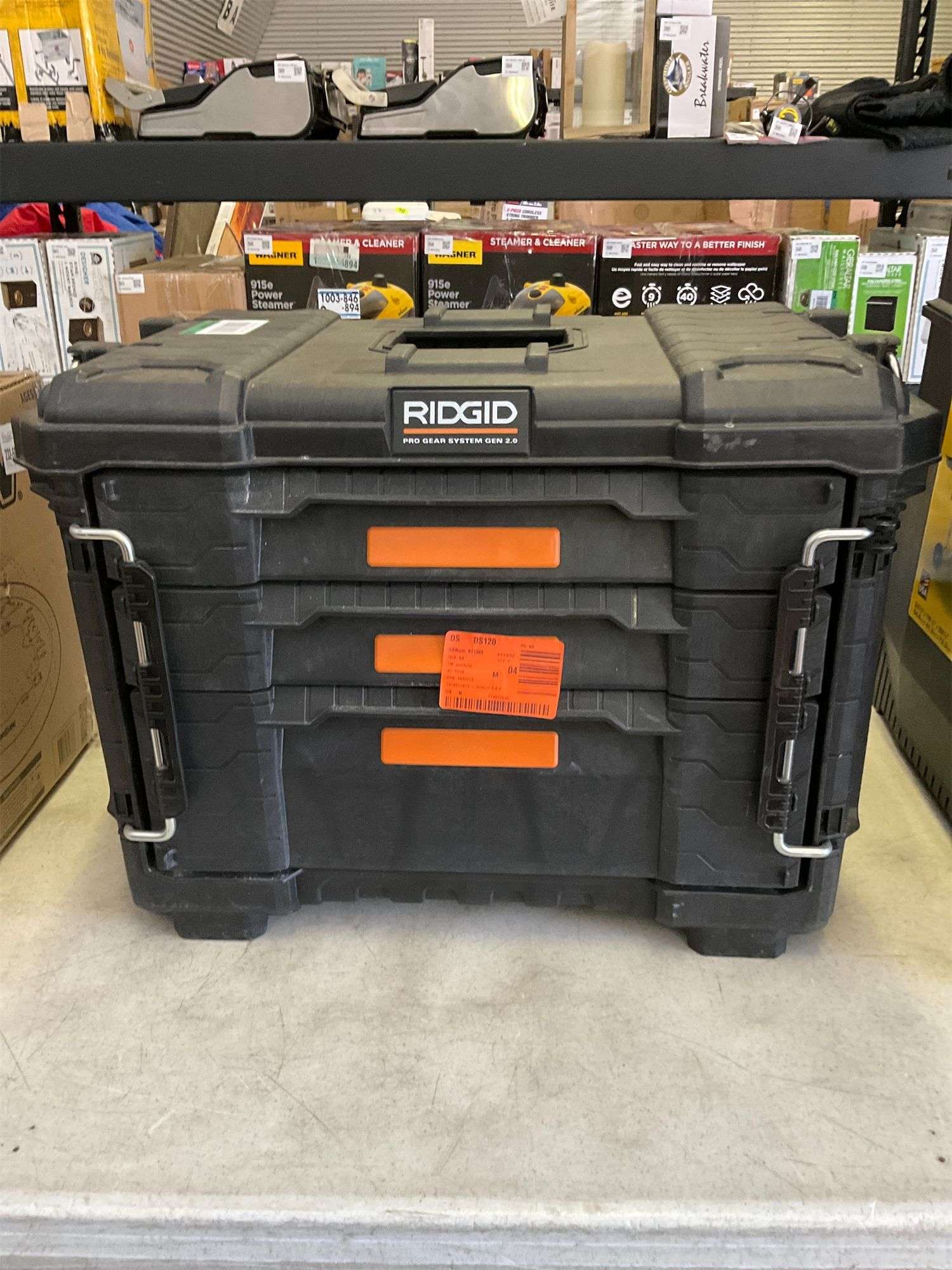 RIDGID 2.0 Pro Gear System Modular Tool Box - Weatherproof, Lockable, Wall-Mountable (6.3x22.48x13.82)