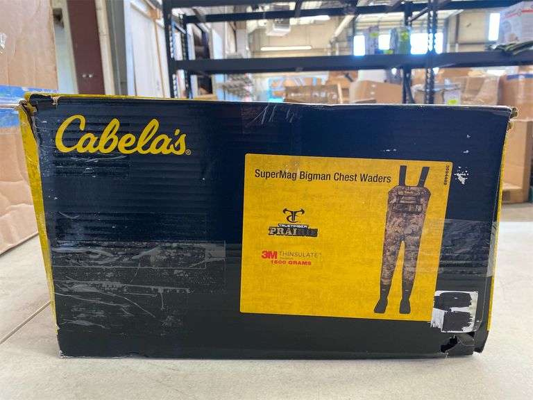 Cabelas SuperMag Bigman Chest Waders, Size 9 Regular Matthews Auctioneers