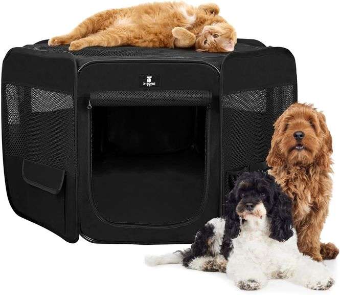 XZONE PET Portable Foldable Pet Dog Cat Playpen Crates Kennel/Premium
