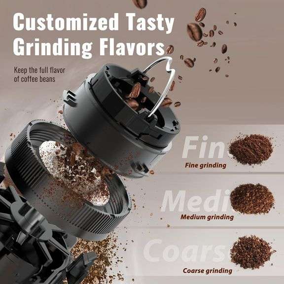 Grind and Brew Coffee Maker Burr Grinder, SelfCleaning, Iced Coffee