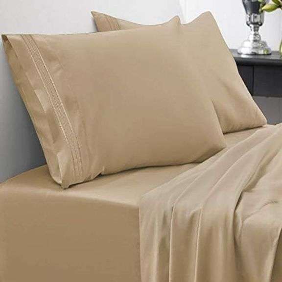 Queen Size Bed Sheets Breathable Luxury Sheets with Full Elastic