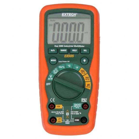 EXTECH Digital Multimeter: CAT III 1000V/CAT IV 600V, TRMS, 1,000 V Max ...