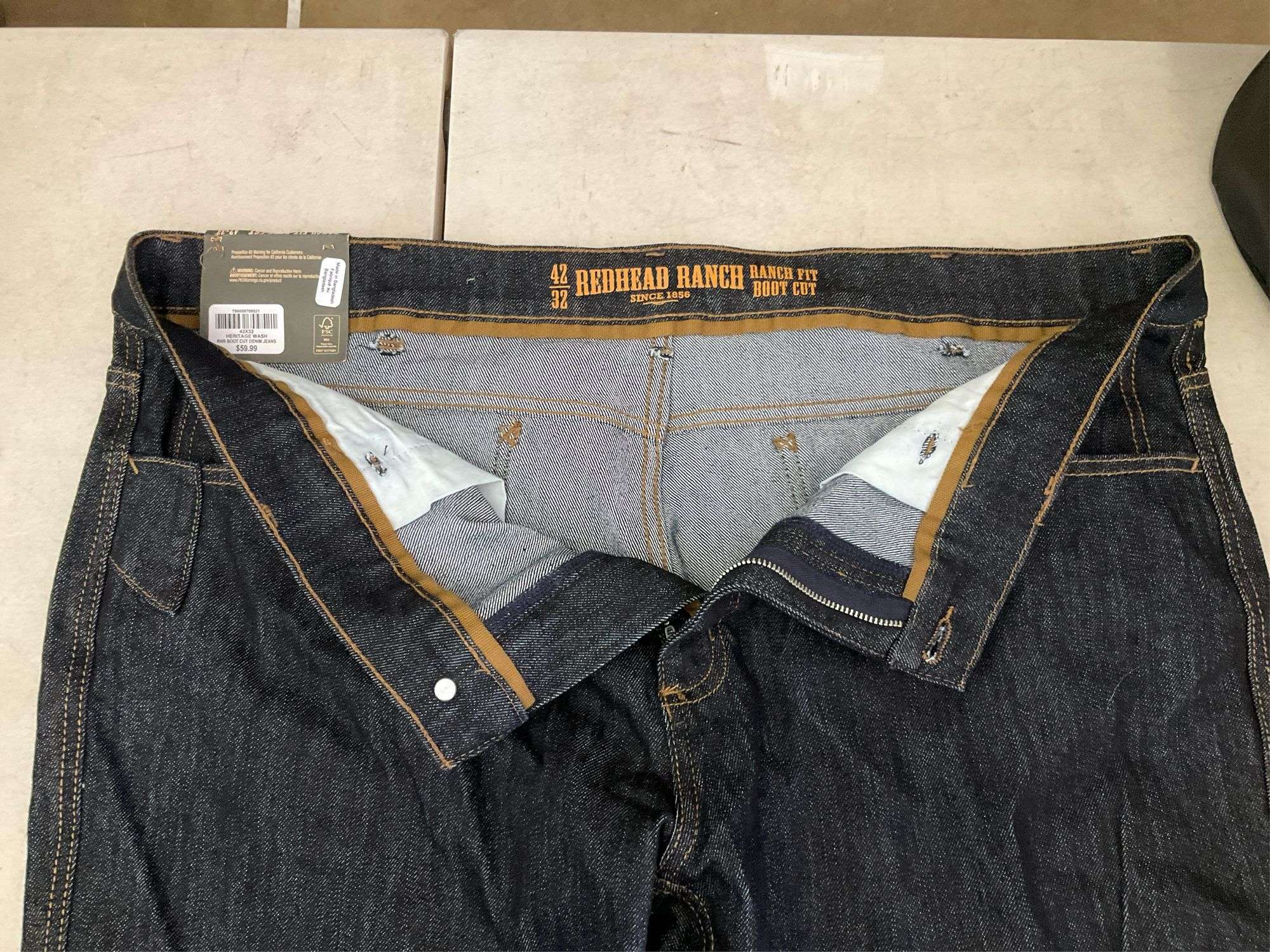 RedHead Ranch Bootcut Denim Jeans for Men - Heritage Wash