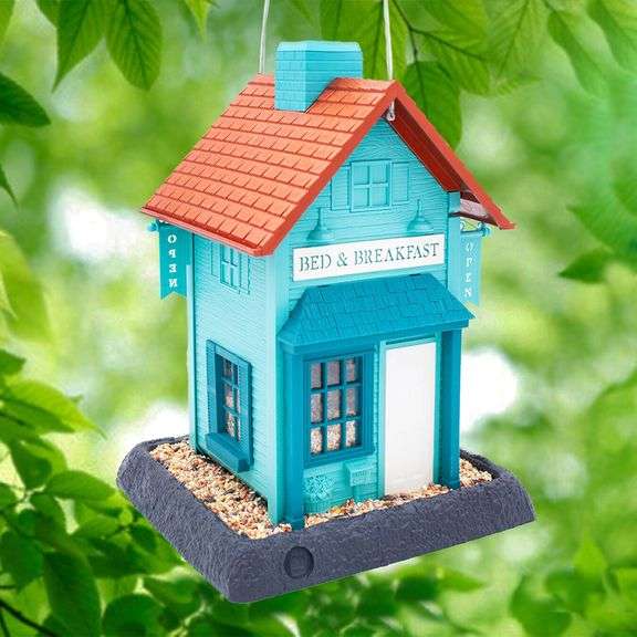 North States Squirrel-Resistant Blue/Teal Plastic Hopper Bird Feeder - Multiple Colors/Finishes - Hanging/Post-Mount - 6.5 lbs. Seed Capacity