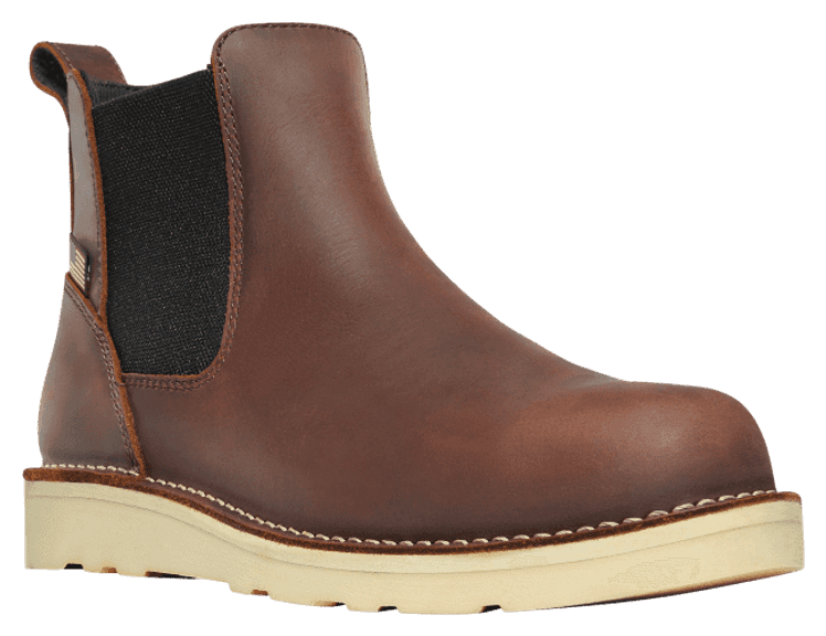 Danner Bull Run Chelsea Wedge Work Boots for Men - Brown - 9W